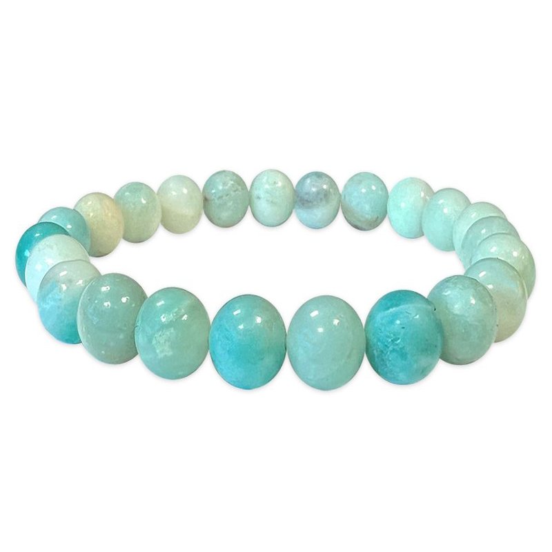 Manfnee Bracciale Elastico In Pietre Naturali 8mm - Quarzo Rosa, Ametista, Occhio Di Tigre - Multicolore, Regolabile 17-19 Cm, Uomo Donna