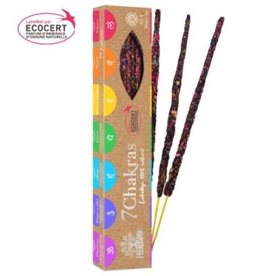Herbio incenso naturale 7 chakra durata oltre 70 minuti conf. da 25g